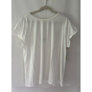 Ryegrass Low back T-Shirt, Women's Size 1X Pale Ecru MSRP $45